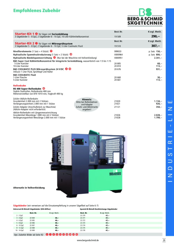 Berg & Schmid Hydraulische Bündelspannvorrichtung für GBS 305 VA-I X000951