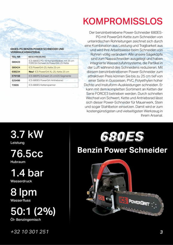 ICS Kettenspanner für 633GC, 680GC, 633F4 73935