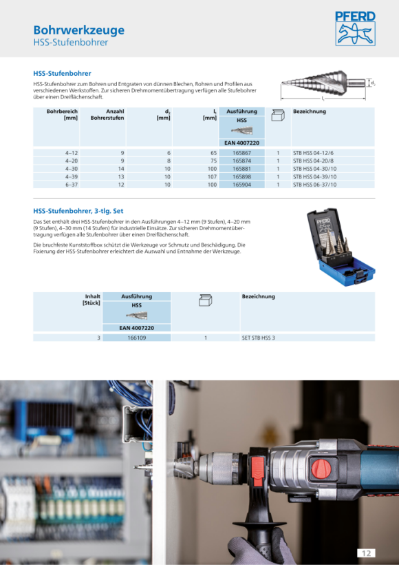 PFERD HSS-stappenboor STB HSS 04-12/6 HC-FEP 25201041