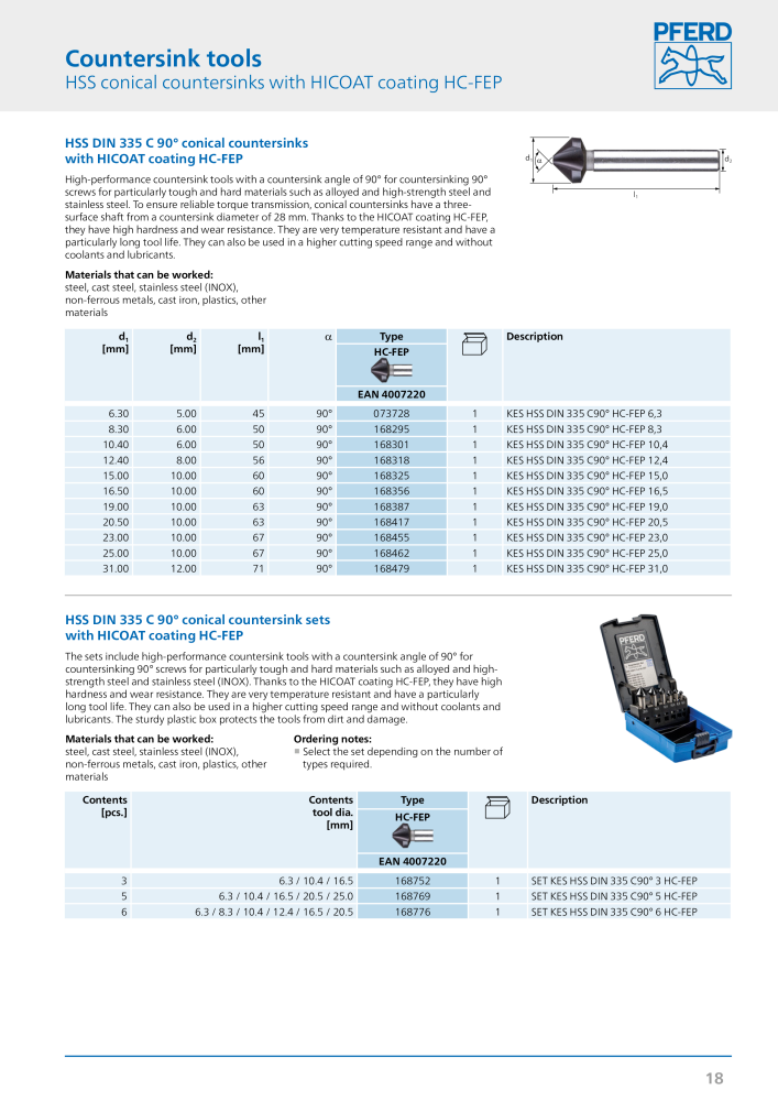 Pferd drilling and countersinking tools Nº: 2179 - Página 18