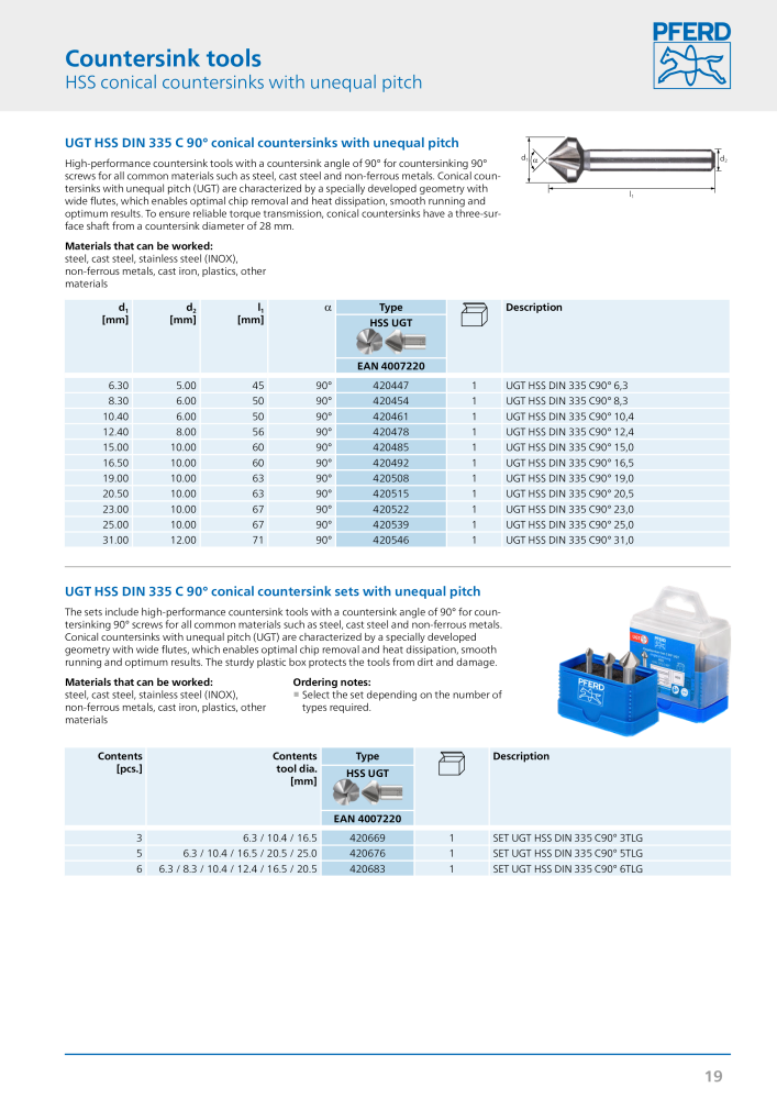 Pferd drilling and countersinking tools Nº: 2179 - Página 19