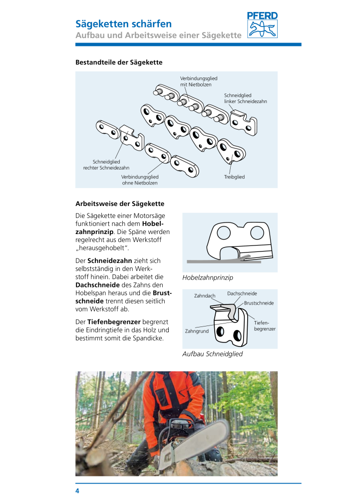PFERD-Guide Sägekette schärfen Nº: 2181 - Página 4