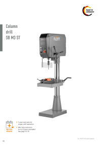 Flott SB M3 ST Kolomboormachine met verstelbare boortafel 205180