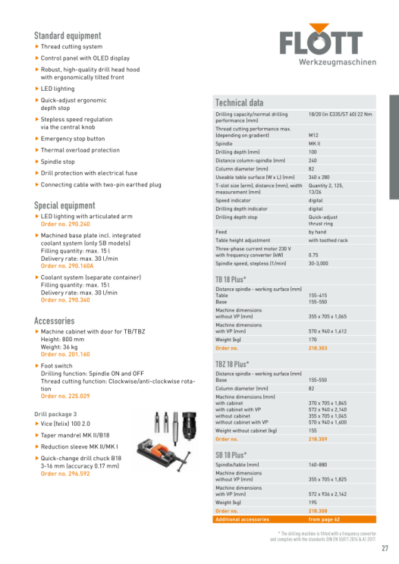 Flott Foot switch 18-28 Plus 225029