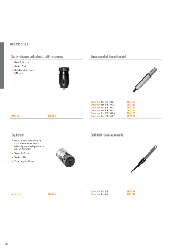 Flott Pinças de aperto múltiplo GBF 18 para 3,5-6,5 mm 285087