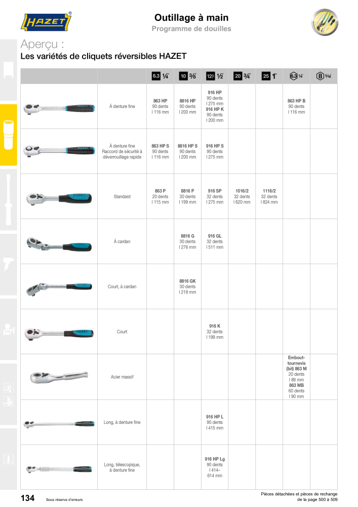 HAZET catalogue principal NR.: 2203 - Pagina 134