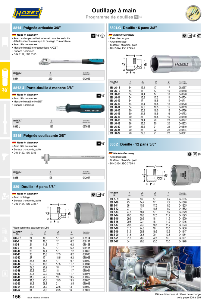 HAZET catalogue principal Nb. : 2203 - Page 156