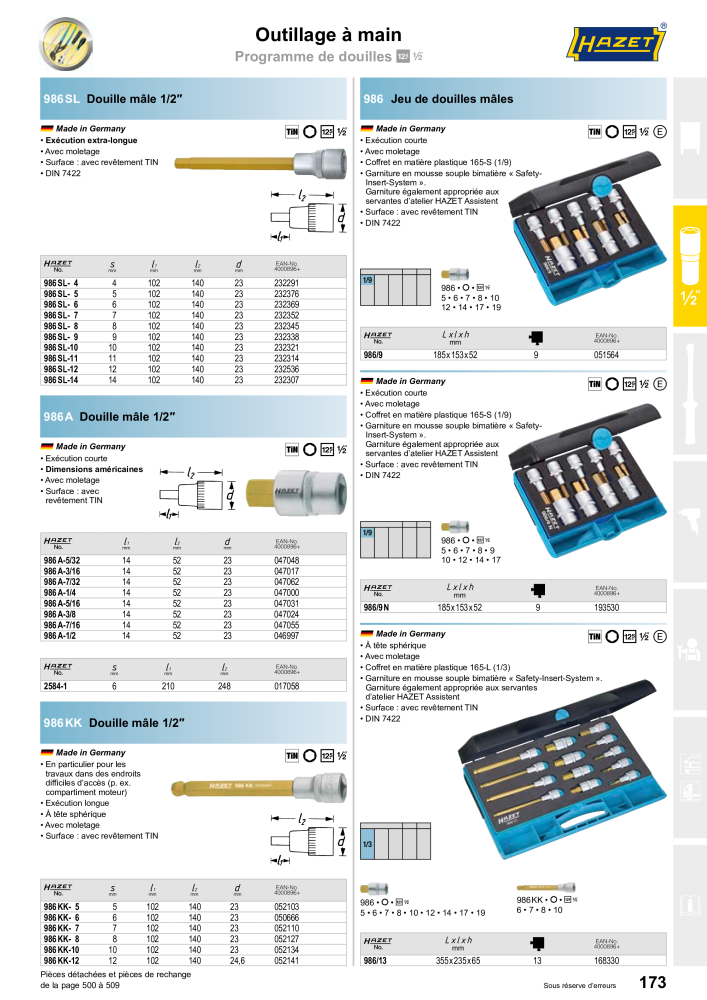 HAZET catalogue principal NR.: 2203 - Seite 173