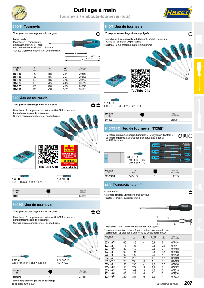 HAZET catalogue principal n.: 2203 - Pagina 207