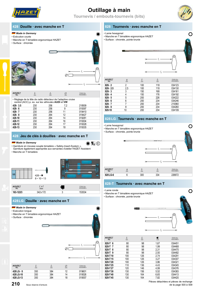 HAZET catalogue principal NR.: 2203 - Seite 210