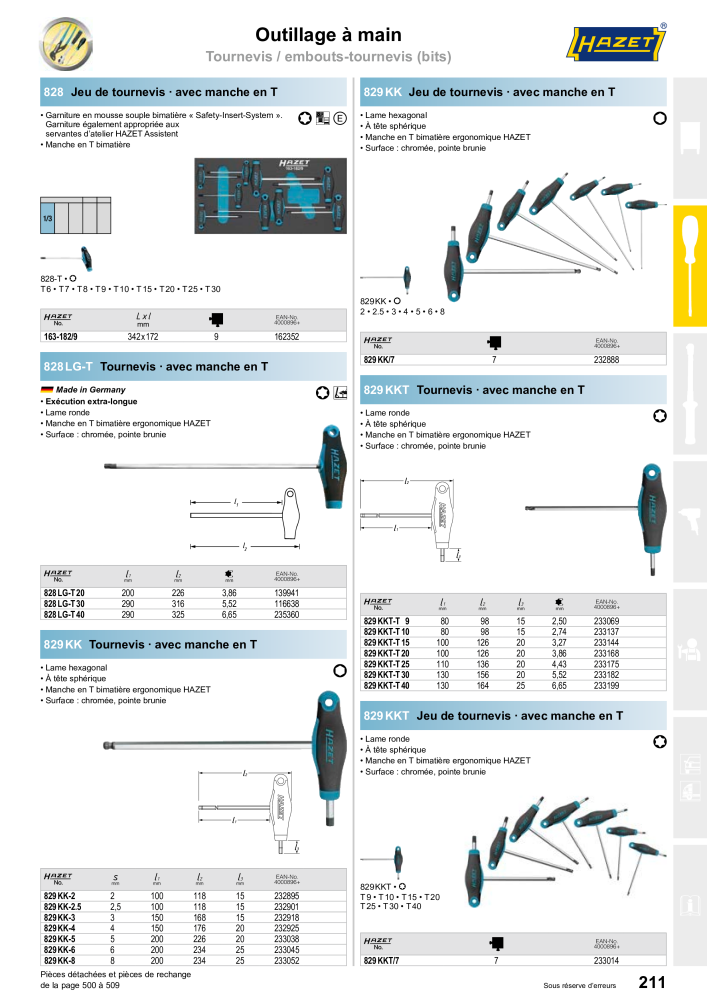 HAZET catalogue principal Nb. : 2203 - Page 211