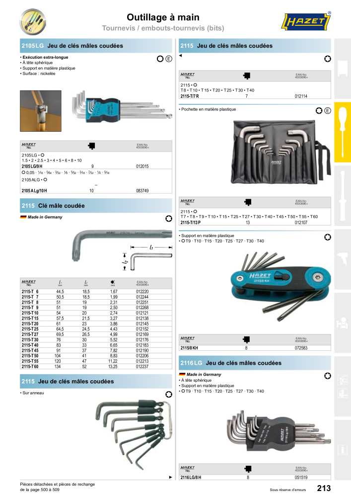 HAZET catalogue principal NR.: 2203 - Pagina 213