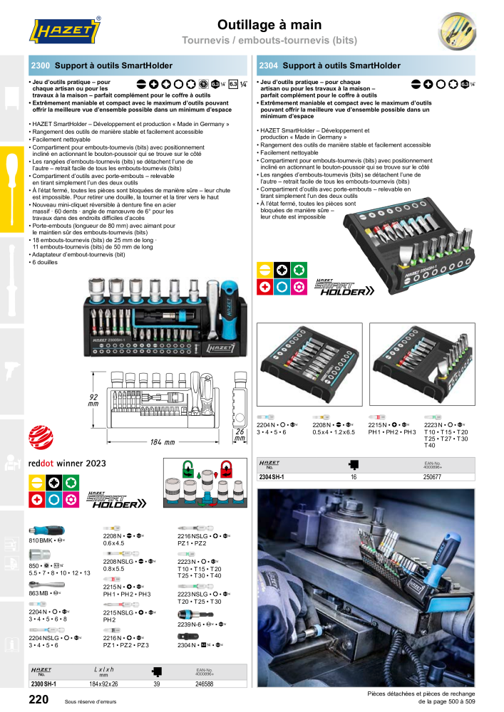 HAZET catalogue principal Nb. : 2203 - Page 220