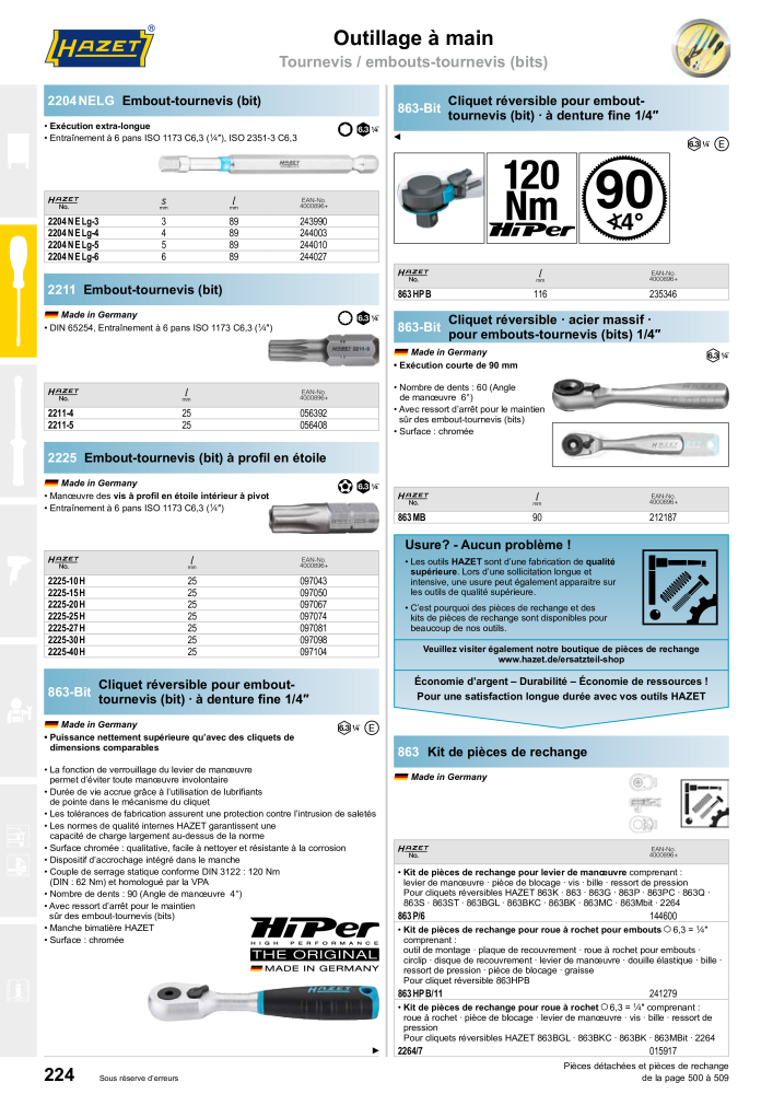 HAZET catalogue principal NR.: 2203 - Pagina 226