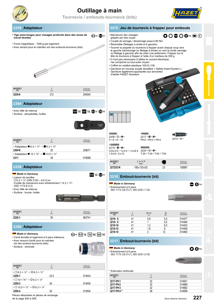 HAZET catalogue principal NR.: 2203 - Strona 227