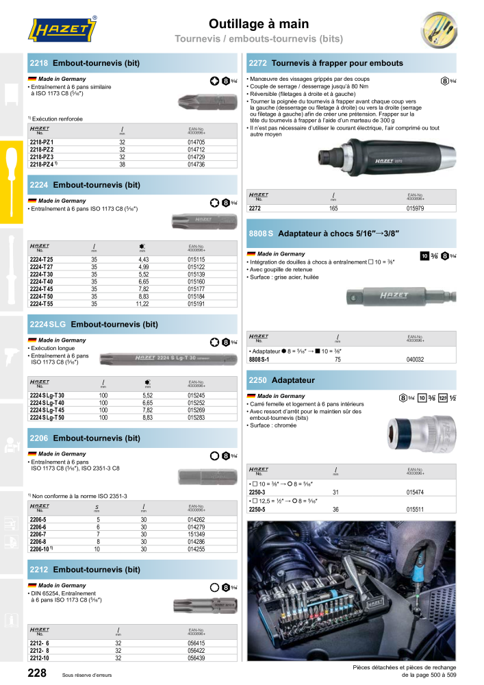 HAZET catalogue principal NO.: 2203 - Page 228