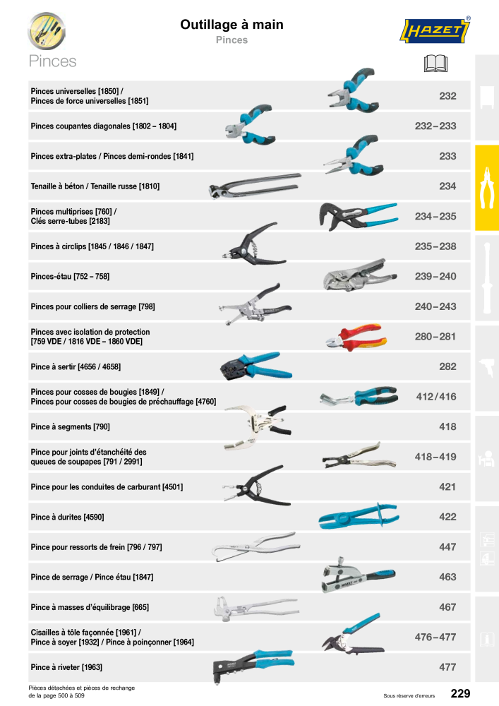 HAZET catalogue principal NR.: 2203 - Pagina 229