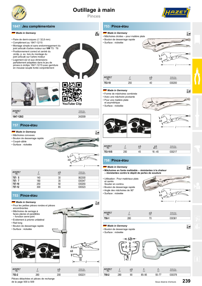 HAZET catalogue principal NR.: 2203 - Strona 239