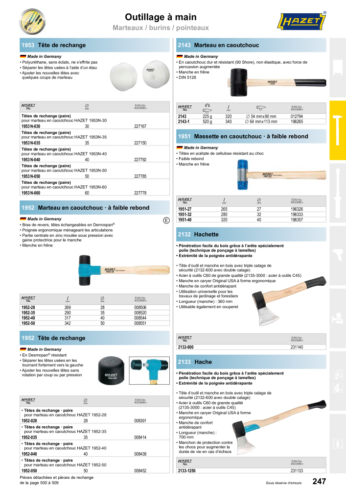 HAZET catalogue principal NR.: 2203 - Pagina 247