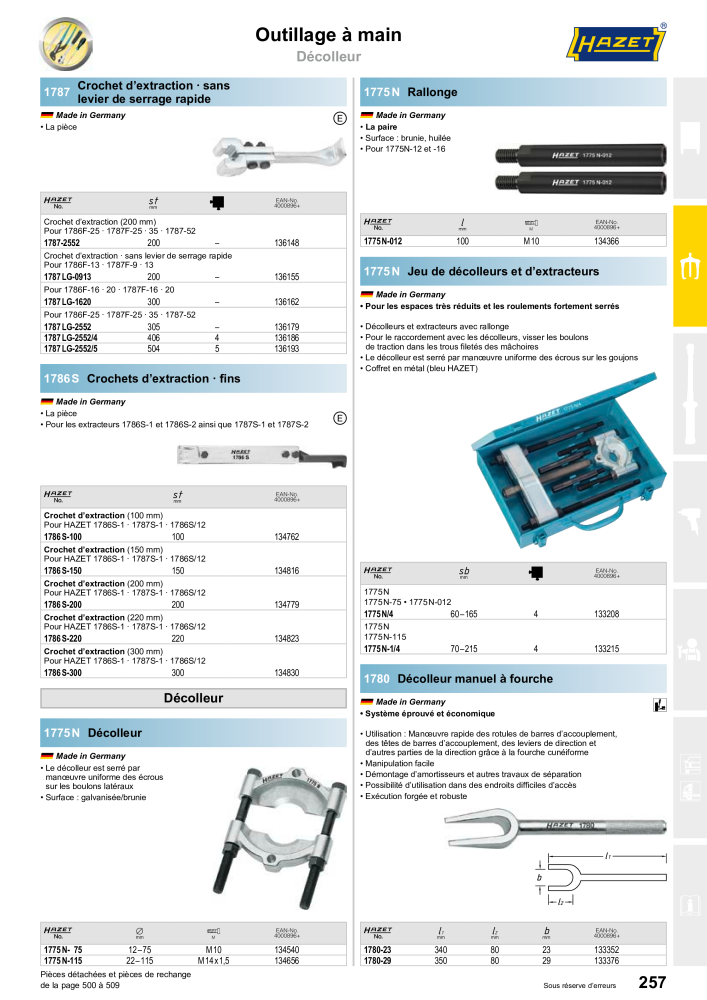 HAZET catalogue principal Nº: 2203 - Página 257