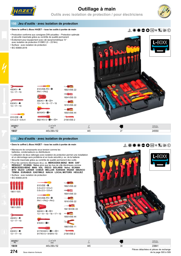 HAZET catalogue principal Nb. : 2203 - Page 274