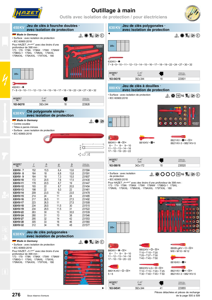 HAZET catalogue principal Nb. : 2203 - Page 276