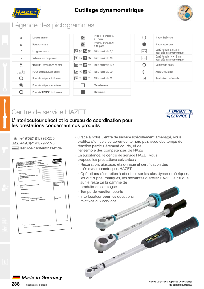 HAZET catalogue principal n.: 2203 - Pagina 288