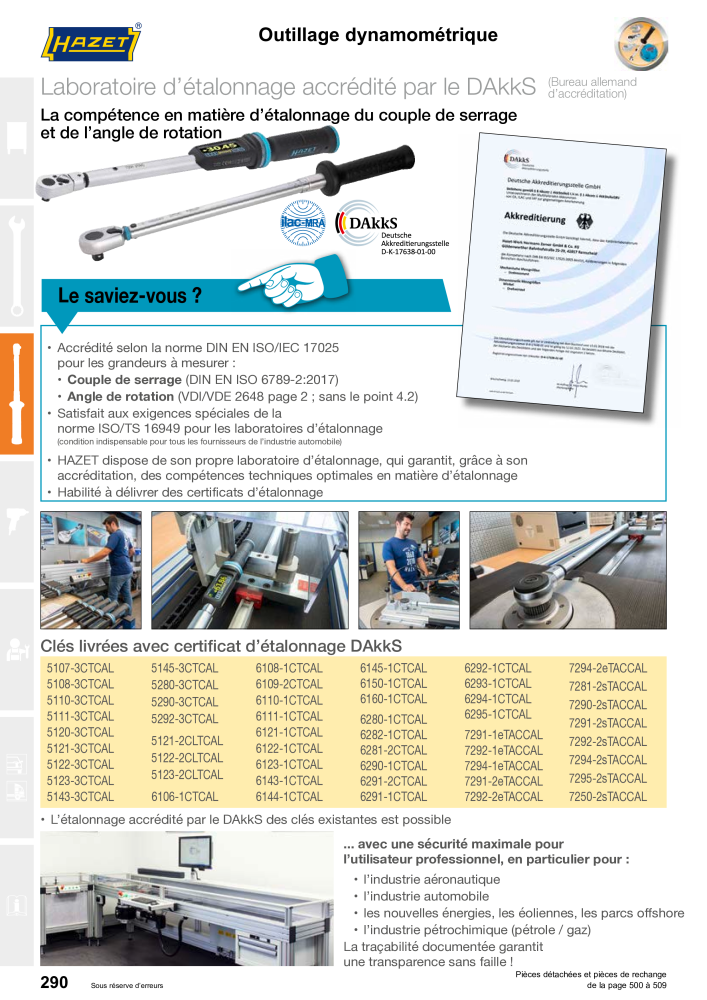 HAZET catalogue principal NR.: 2203 - Pagina 290