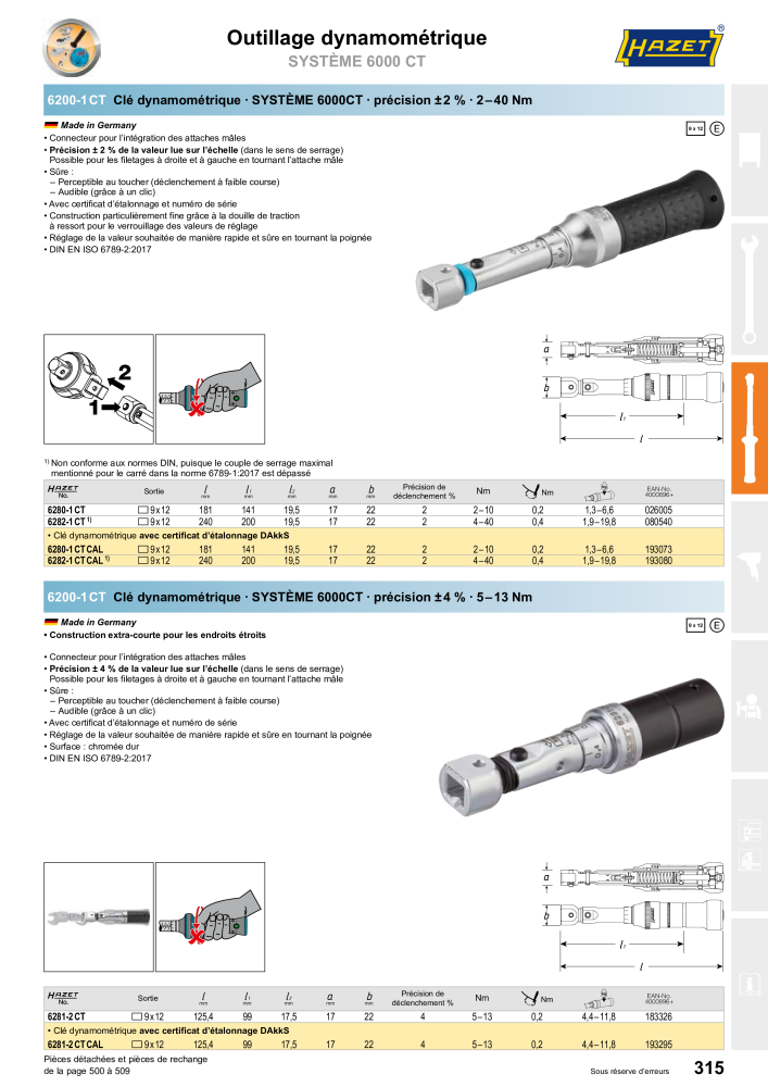 HAZET catalogue principal n.: 2203 - Pagina 315