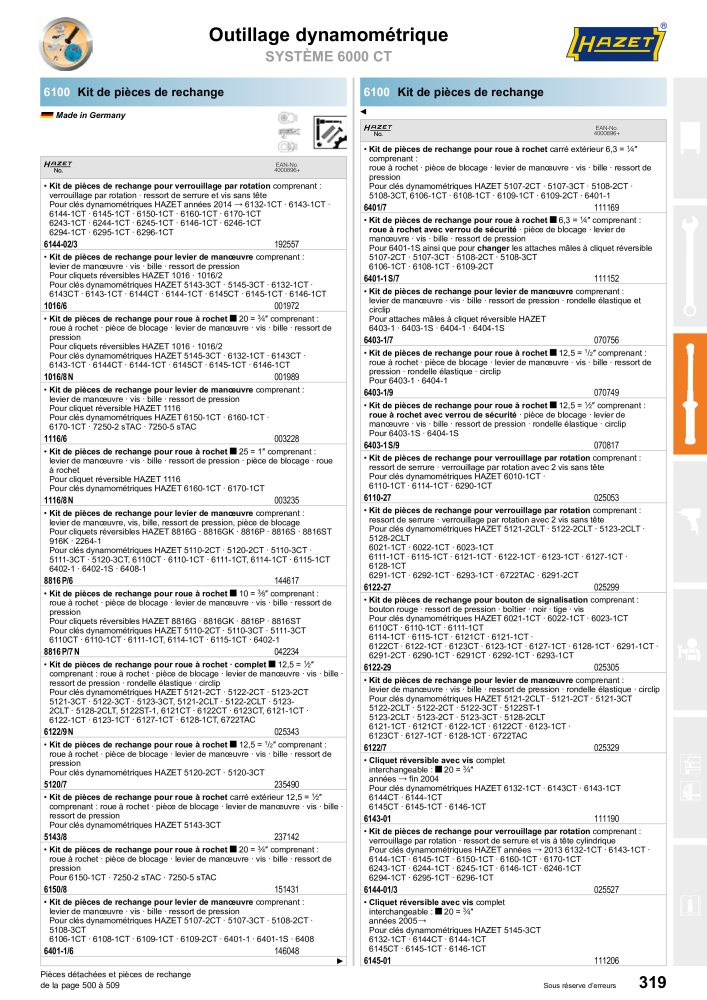 HAZET catalogue principal NO.: 2203 - Page 319