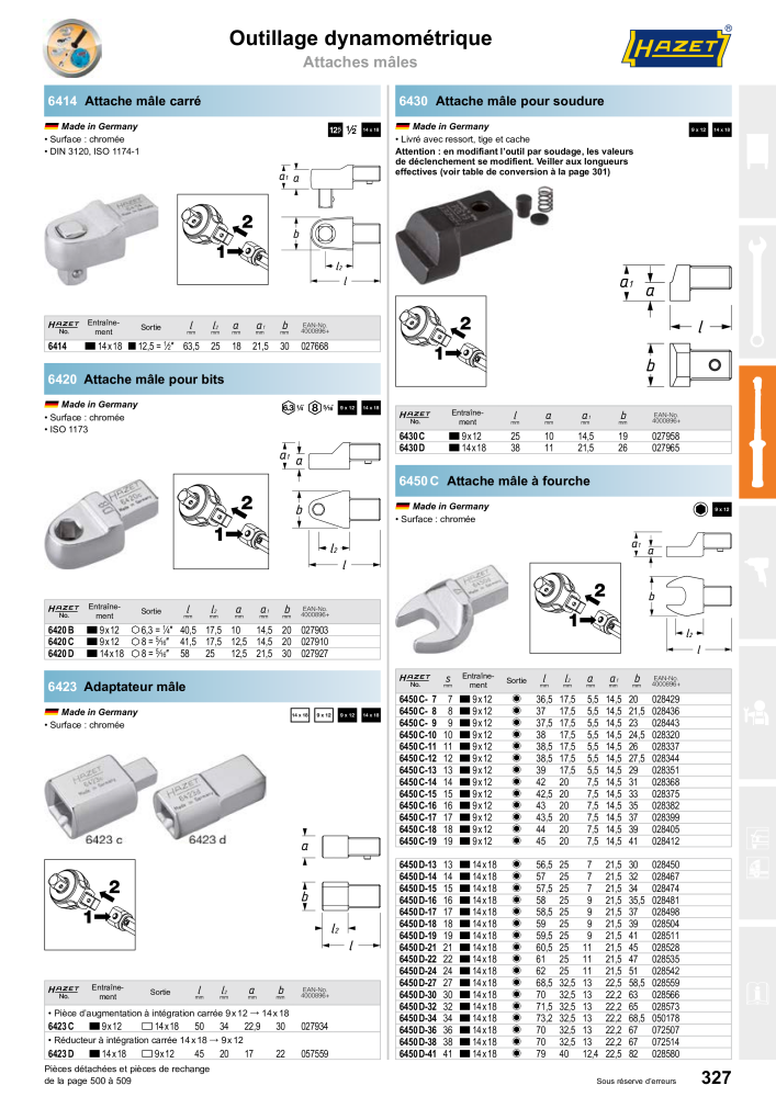 HAZET catalogue principal Nb. : 2203 - Page 327