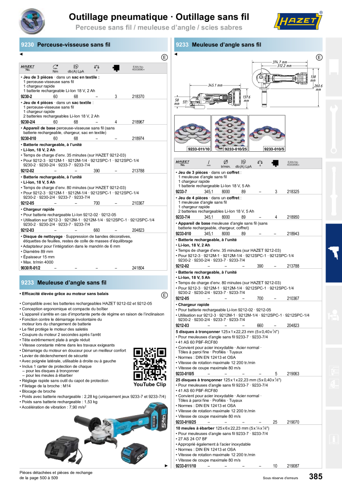HAZET catalogue principal NR.: 2203 - Pagina 385