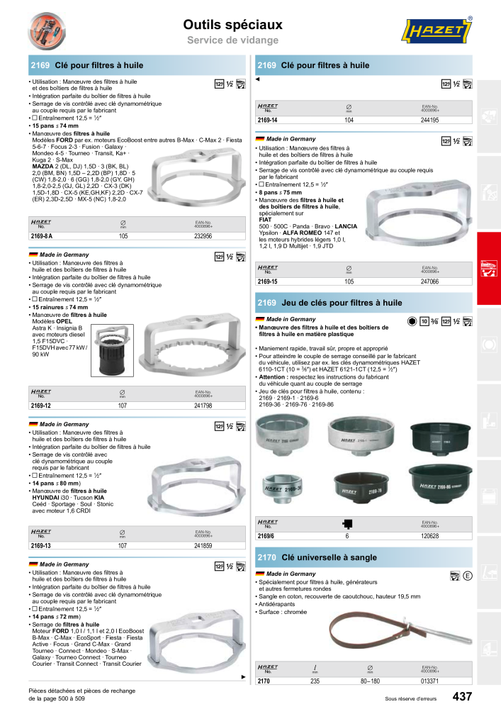 HAZET catalogue principal Nb. : 2203 - Page 439