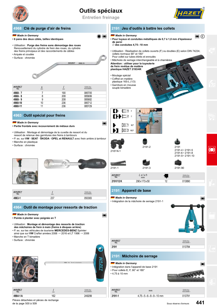 HAZET catalogue principal NO.: 2203 - Page 441