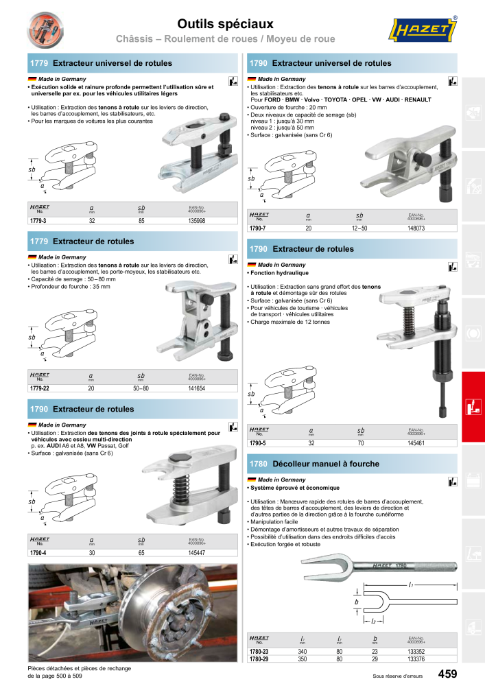 HAZET catalogue principal NO.: 2203 - Page 459