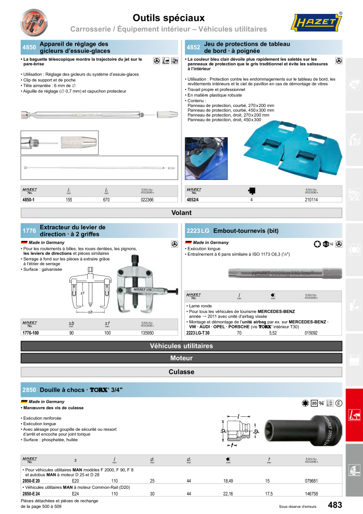 HAZET catalogue principal n.: 2203 - Pagina 483