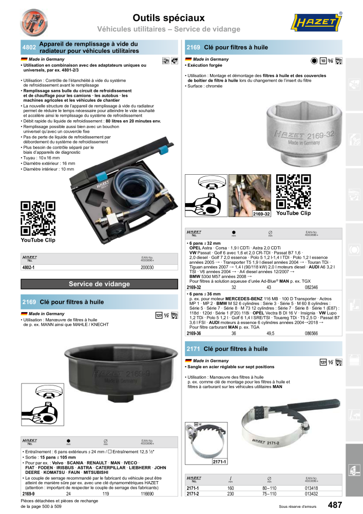 HAZET catalogue principal NO.: 2203 - Page 487