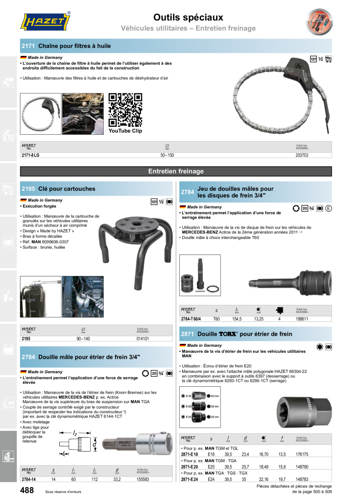 HAZET catalogue principal NO.: 2203 - Page 488