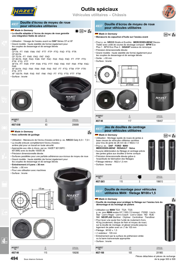 HAZET catalogue principal NR.: 2203 - Seite 494