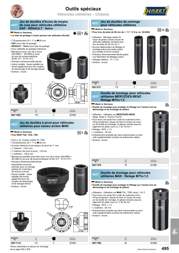 HAZET catalogue principal NR.: 2203 - Seite 495