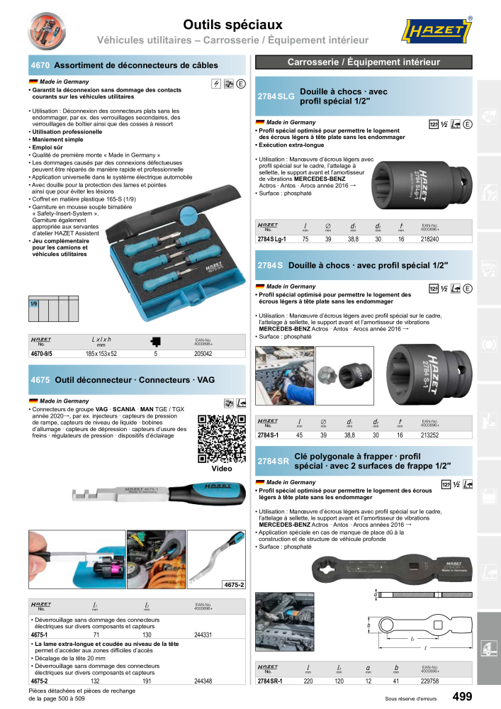 HAZET catalogue principal Nº: 2203 - Página 499