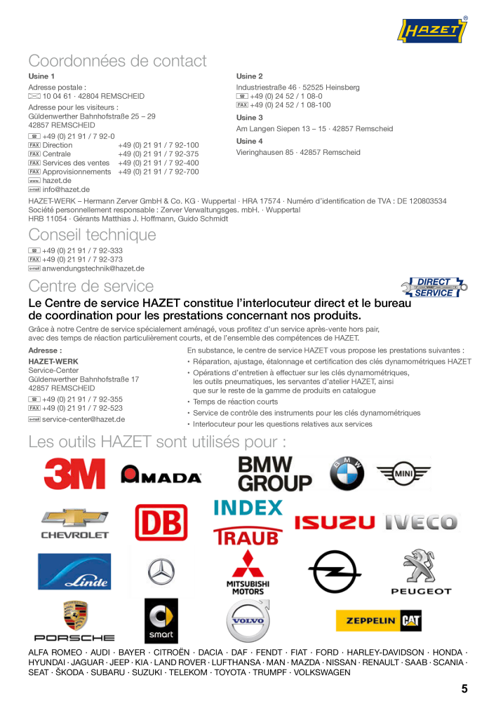 HAZET catalogue principal NR.: 2203 - Seite 5