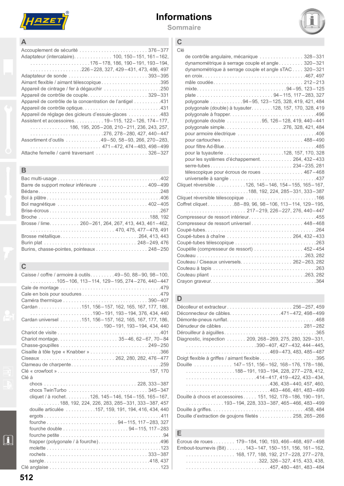 HAZET catalogue principal n.: 2203 - Pagina 512