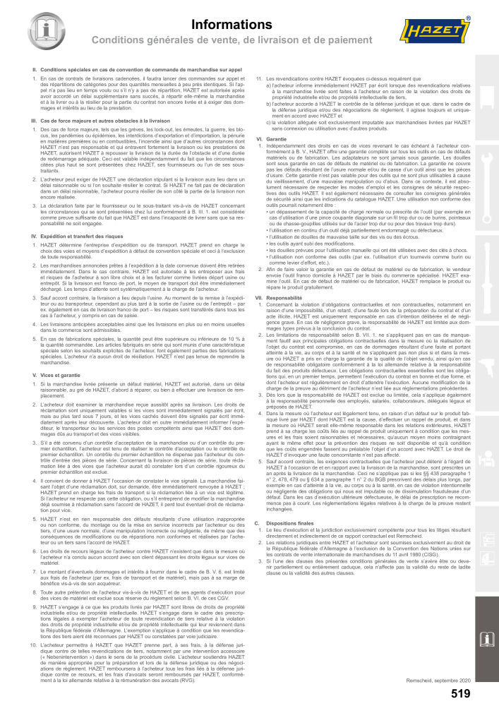 HAZET catalogue principal n.: 2203 - Pagina 519