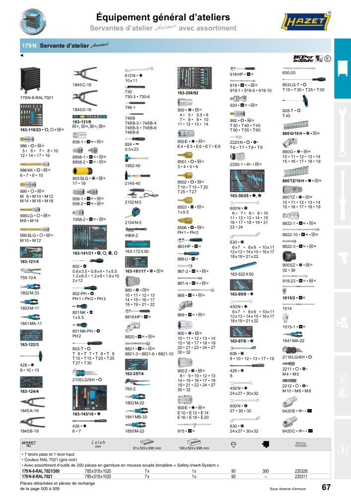 HAZET catalogue principal Nb. : 2203 - Page 67