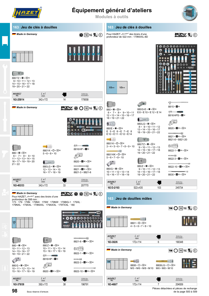 HAZET catalogue principal NR.: 2203 - Pagina 98