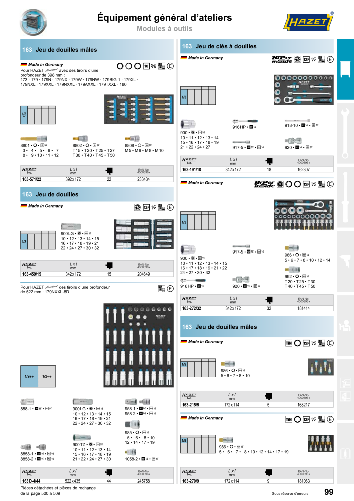 HAZET catalogue principal NR.: 2203 - Pagina 99