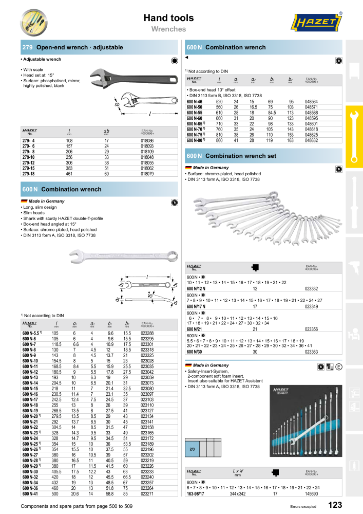 HAZET Main Catalog Nº: 2204 - Página 123