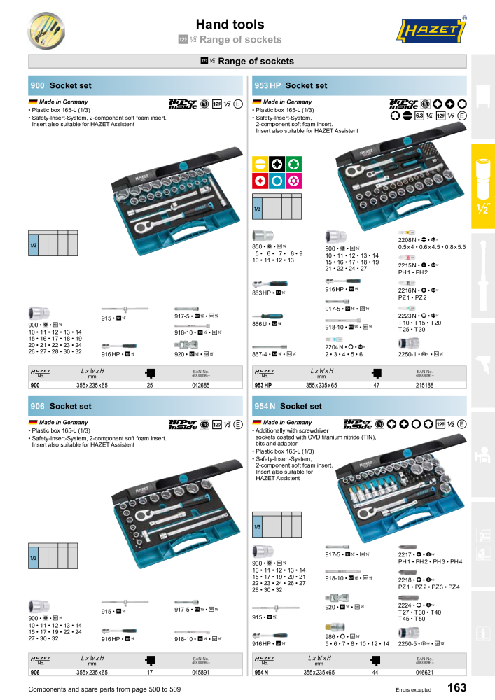 HAZET Main Catalog Nº: 2204 - Página 163