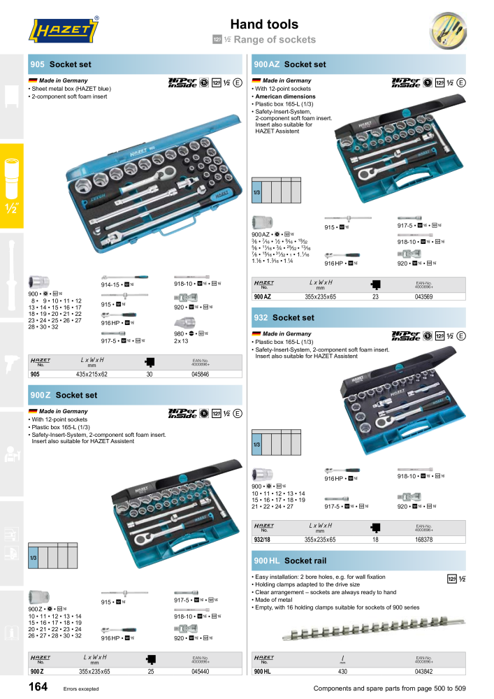 HAZET Main Catalog Nº: 2204 - Página 164